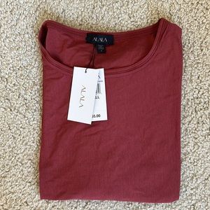 Alala Small Desert Rose t shirt silver soft crew neck